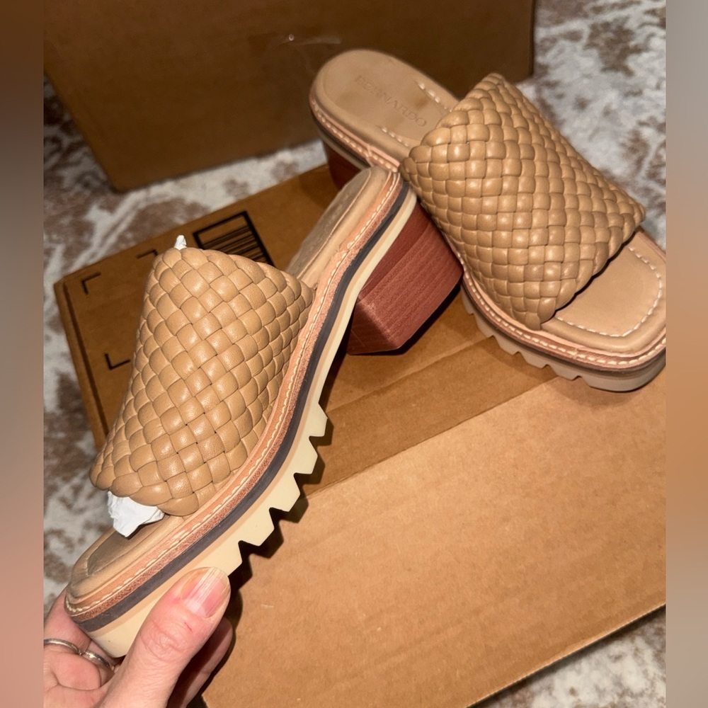 Bernardo Tan Woven Leather Mule - Picture 7 of 9